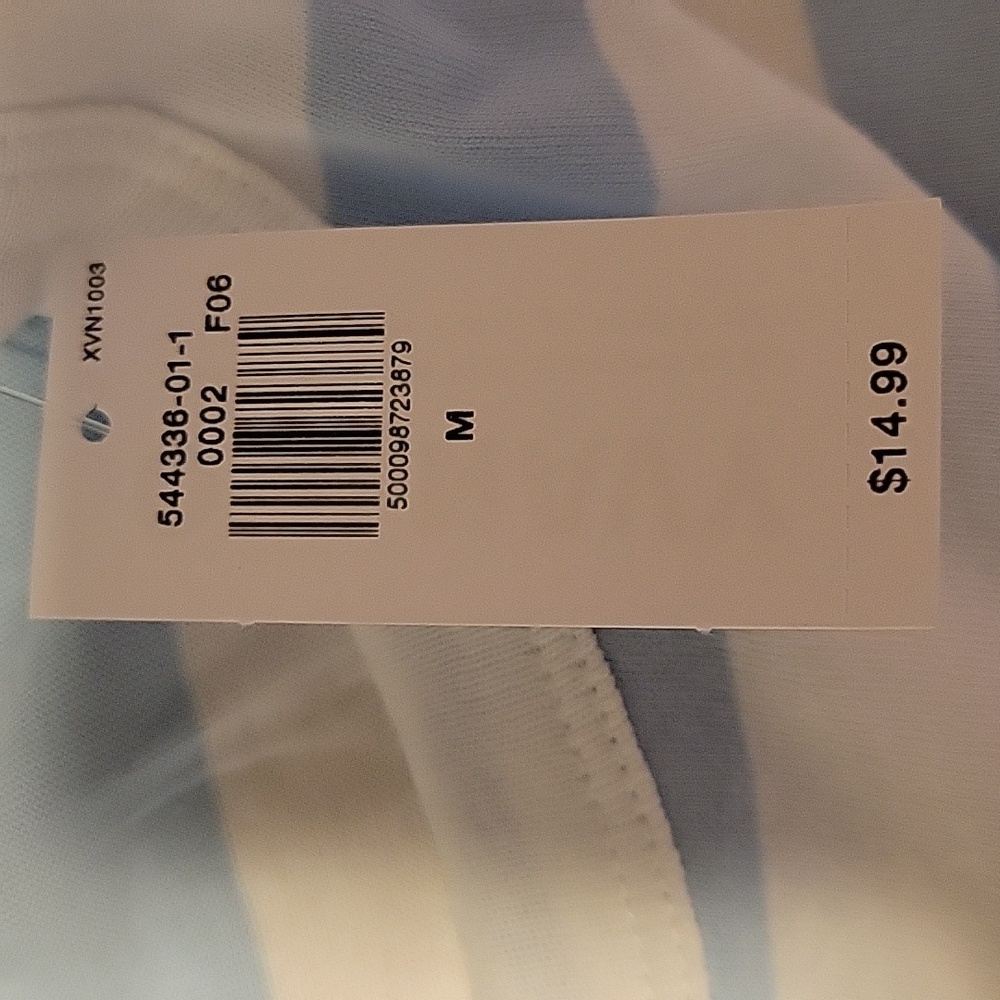 Old Navy Everywear tee- blue and white strip nwt - Picture 3 of 5